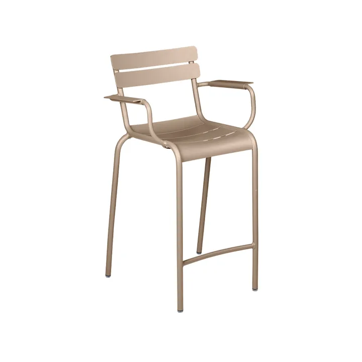 Luxembourg barstol med armstöd - Nutmeg (beige) - Fermob
