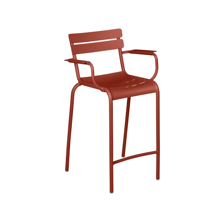 Luxembourg barstol med armstöd - Red ochre (röd) - Fermob