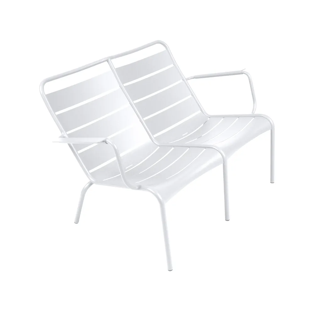 Luxembourg Duo karmstol låg, Cotton white (vit) Fermob