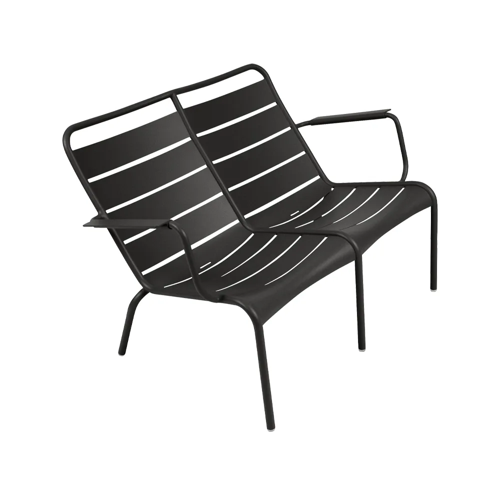 Luxembourg Duo karmstol låg, liquorice Fermob