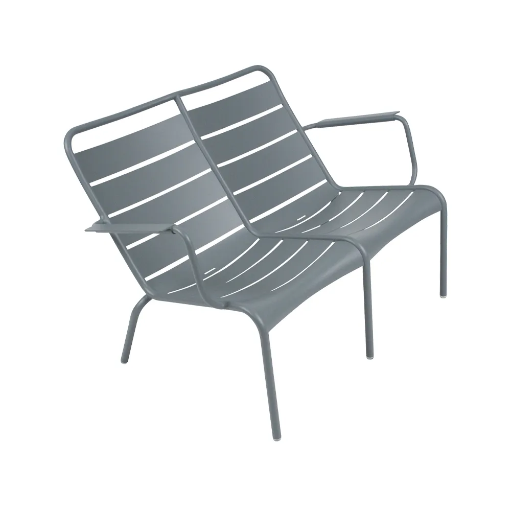 Luxembourg Duo karmstol låg, storm grey Fermob