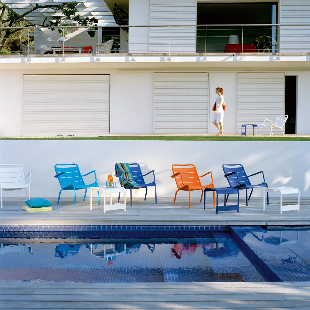 Luxembourg karmstol låg, acapulco blue Fermob