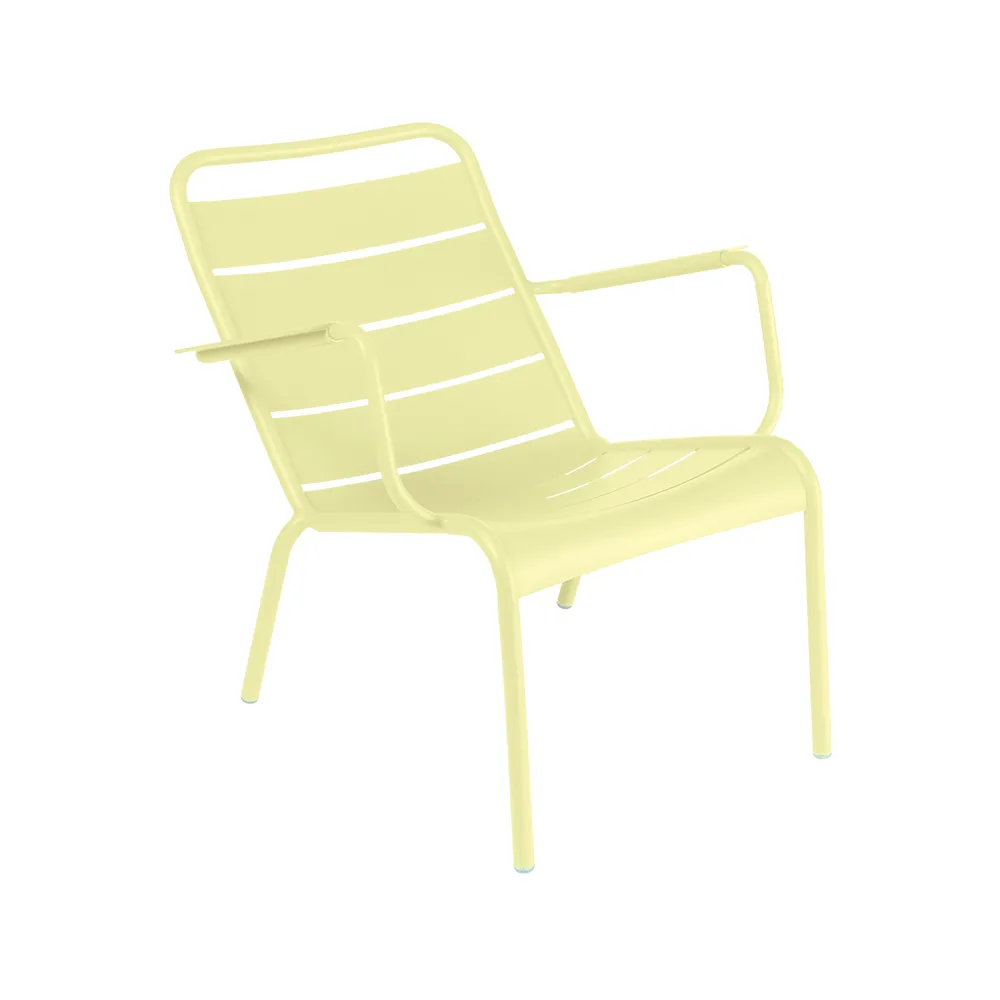 Luxembourg karmstol låg, Frosted lemon (gul) Fermob