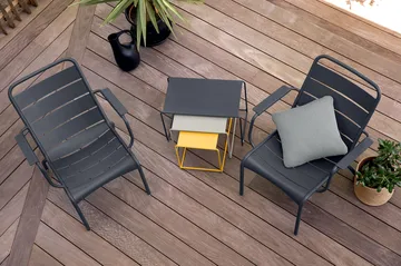 Luxembourg karmstol låg - Maya blue - Fermob