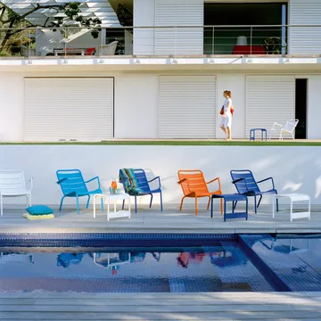 Luxembourg karmstol låg - storm grey - Fermob