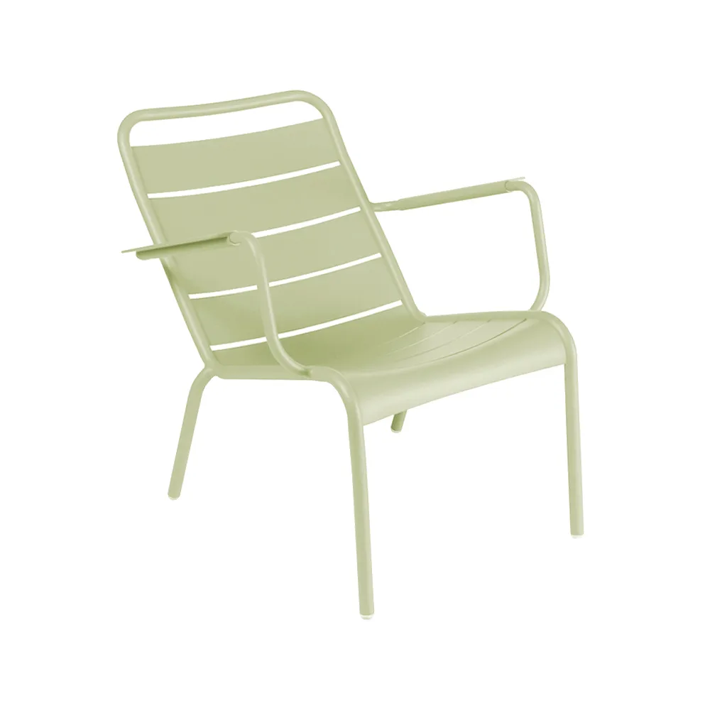 Luxembourg karmstol låg, Willow green (grön) Fermob