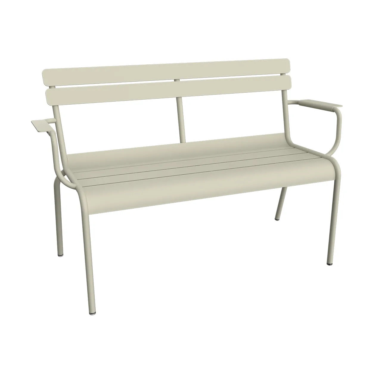 Luxembourg soffa med armstöd 131x55,5x86 cm, Clay Grey Fermob