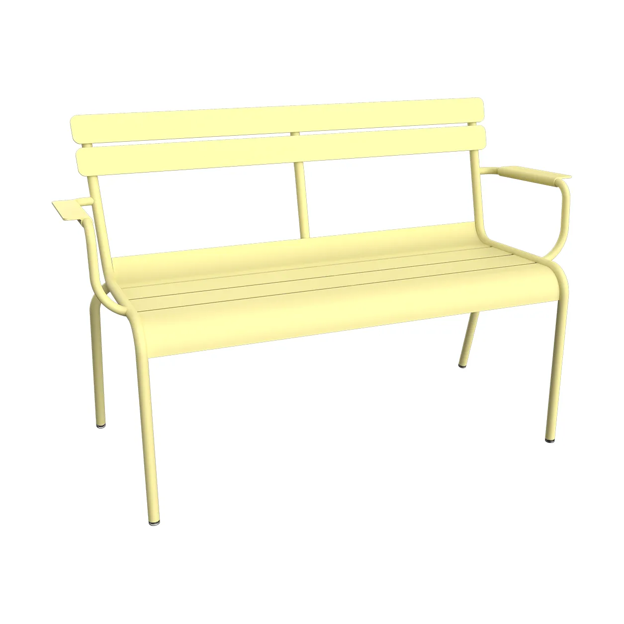 Luxembourg soffa med armstöd 131x55,5x86 cm, Frosted lemon (gul) Fermob