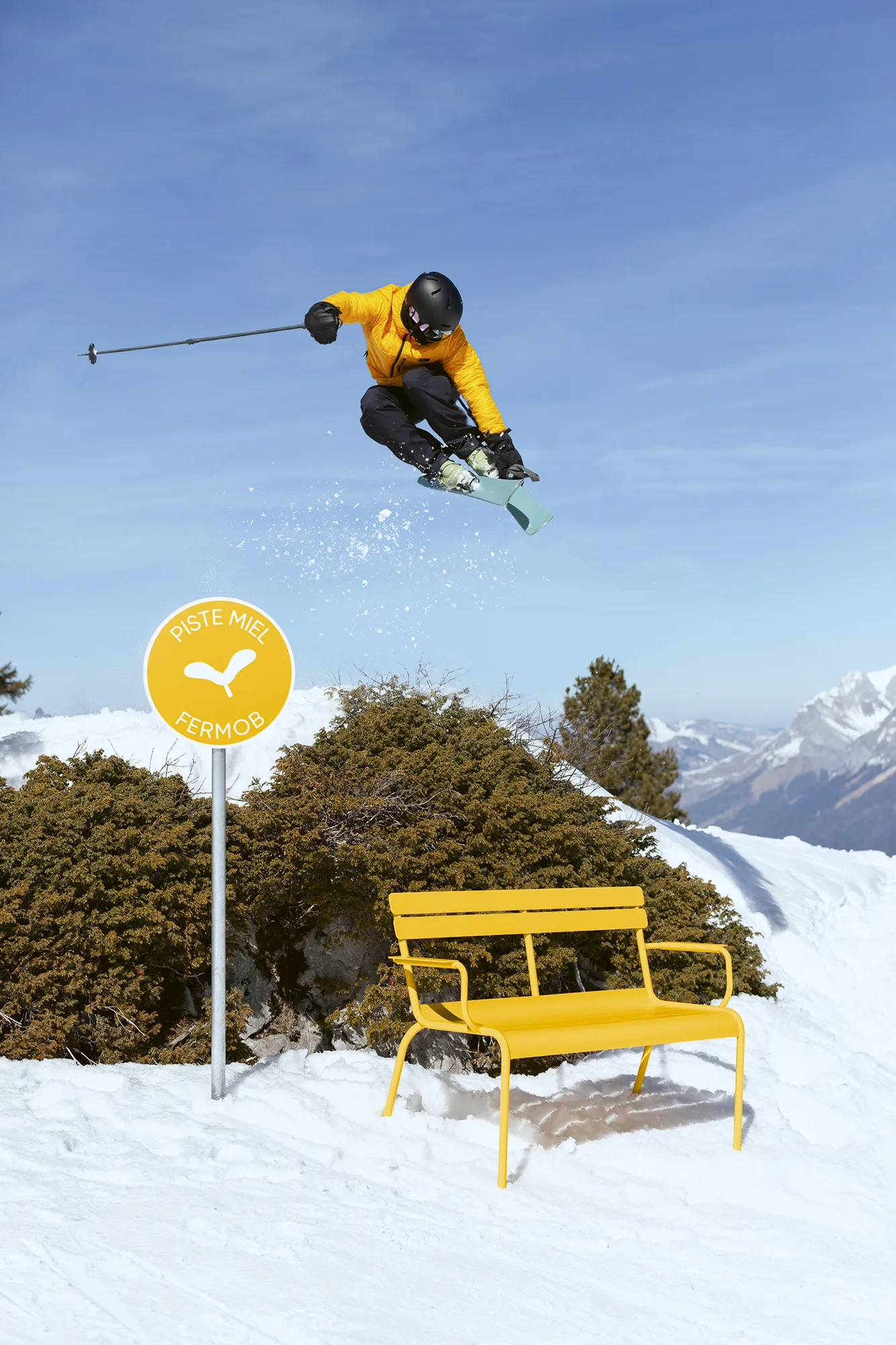 Luxembourg soffa med armstöd 131x55,5x86 cm, Honey Fermob