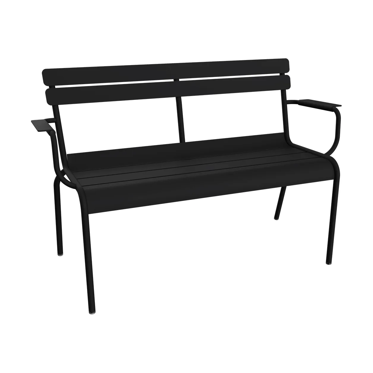 Luxembourg soffa med armstöd 131x55,5x86 cm, Liquorice (svart) Fermob