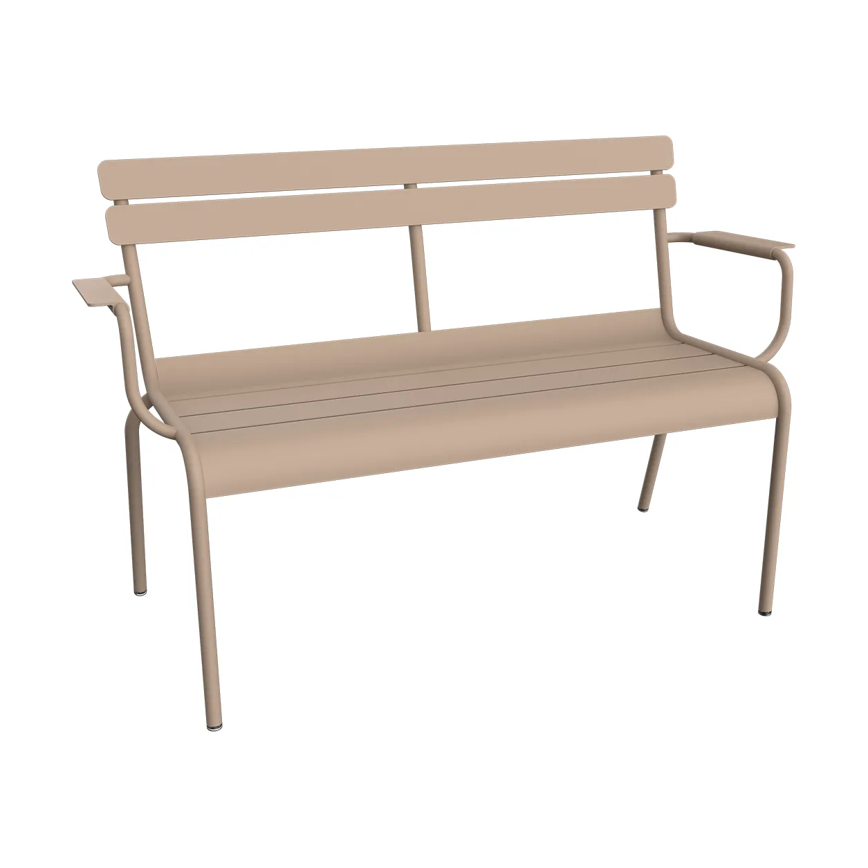 Luxembourg soffa med armstöd 131x55,5x86 cm, Nutmeg Fermob