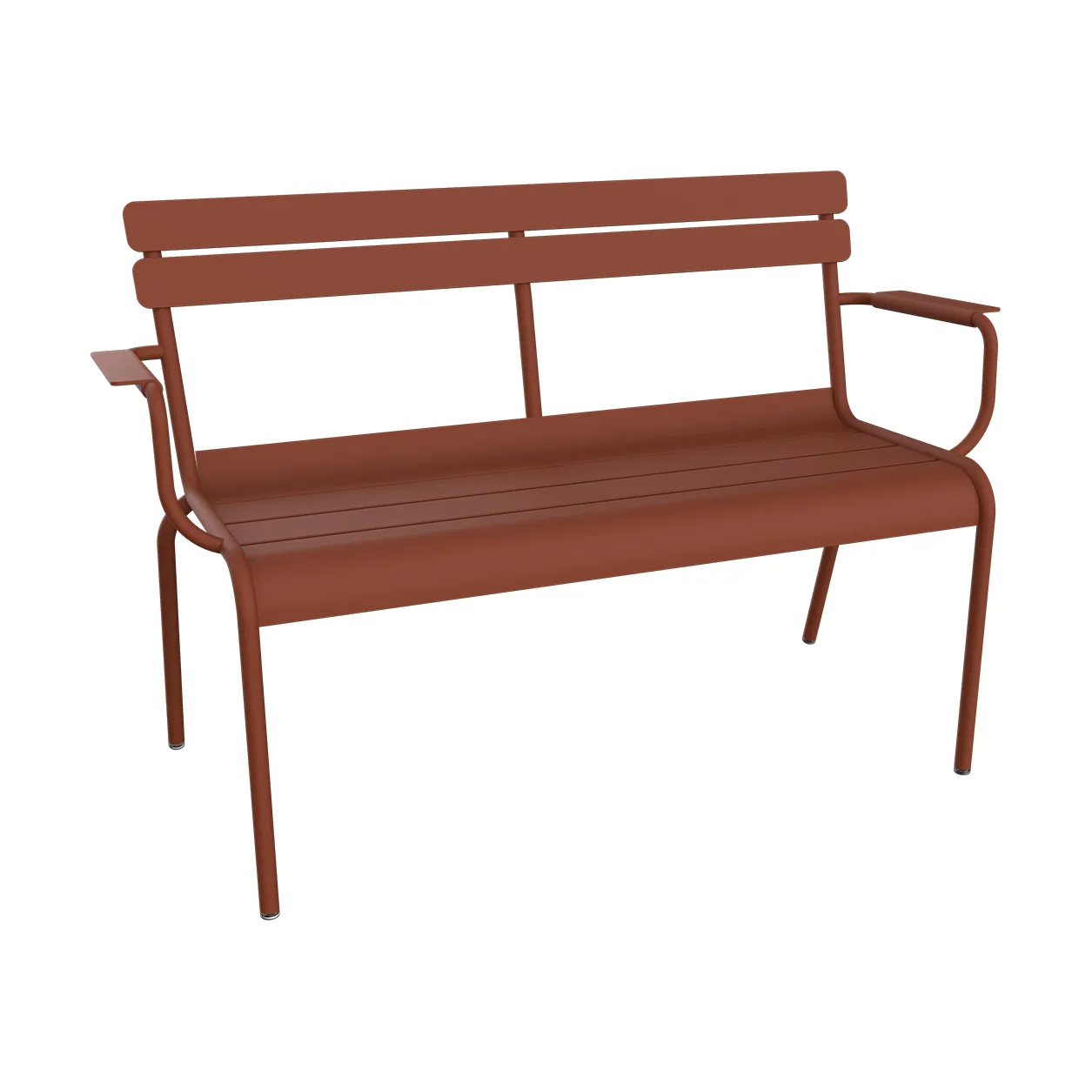 Luxembourg soffa med armstöd 131x55,5x86 cm, Red ochre (röd) Fermob