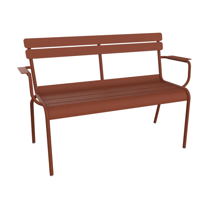 Luxembourg soffa med armstöd 131x55,5x86 cm - Red ochre (röd) - Fermob