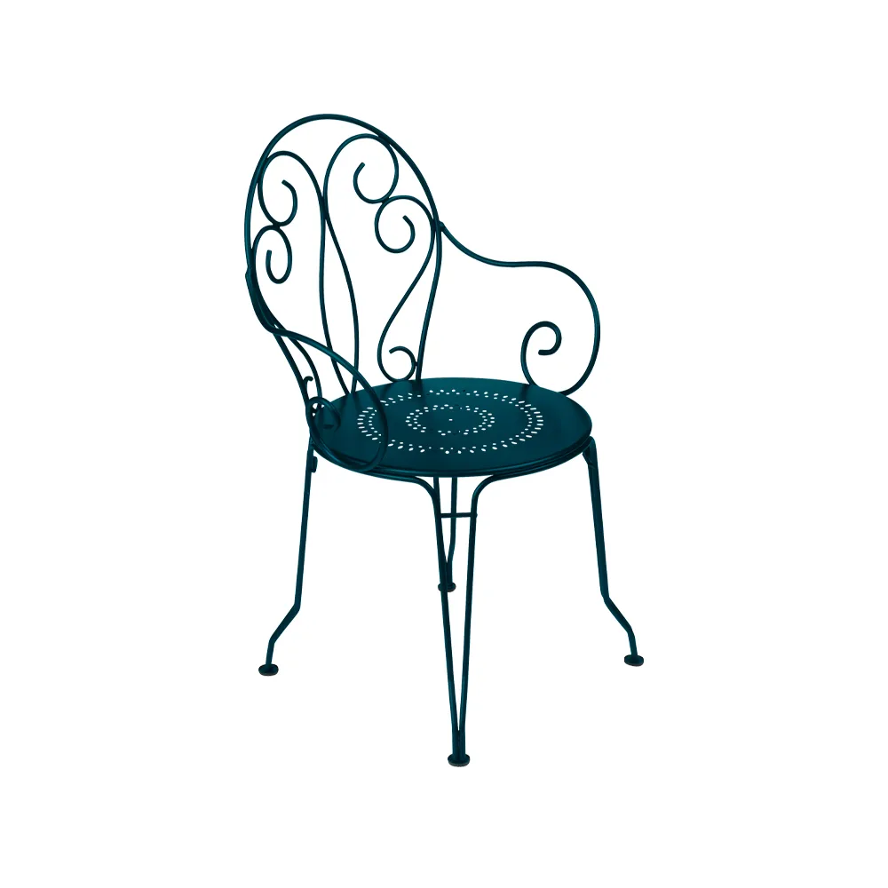 Montmartre karmstol, acapulco blue Fermob