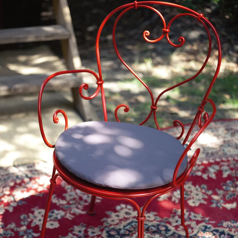 Outdoor Cushion Ø43 cm karmstolsdyna, midnight grey Fermob