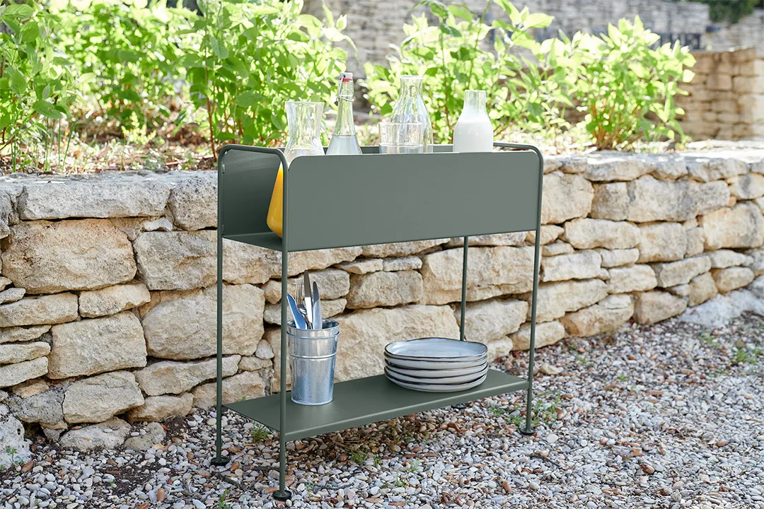 Picolino plant holder h.63 cm, Clay grey Fermob