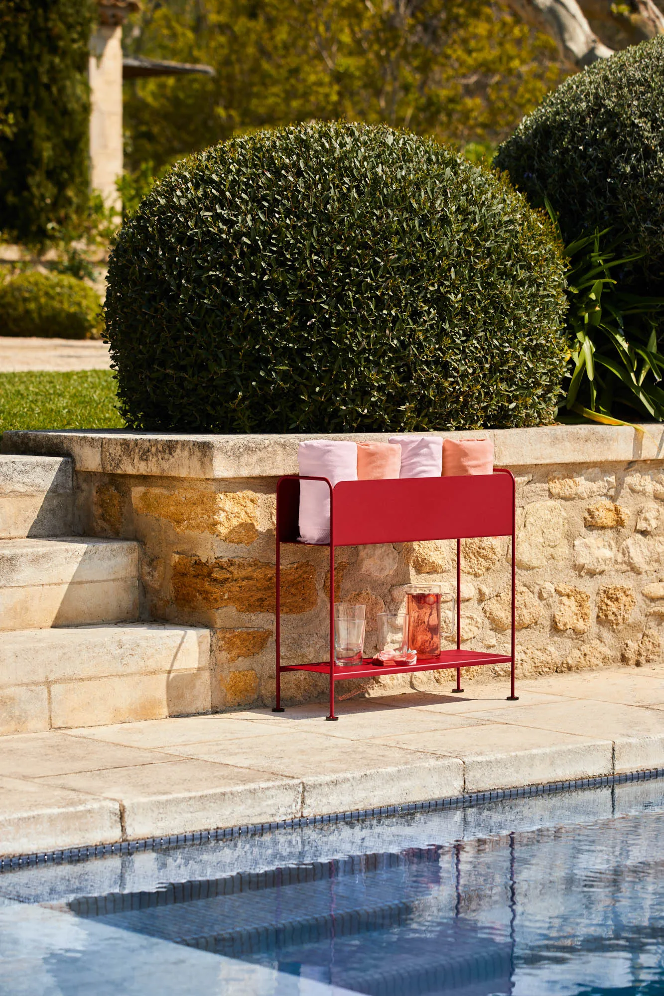 Picolino plant holder h.63 cm, Red ochre Fermob