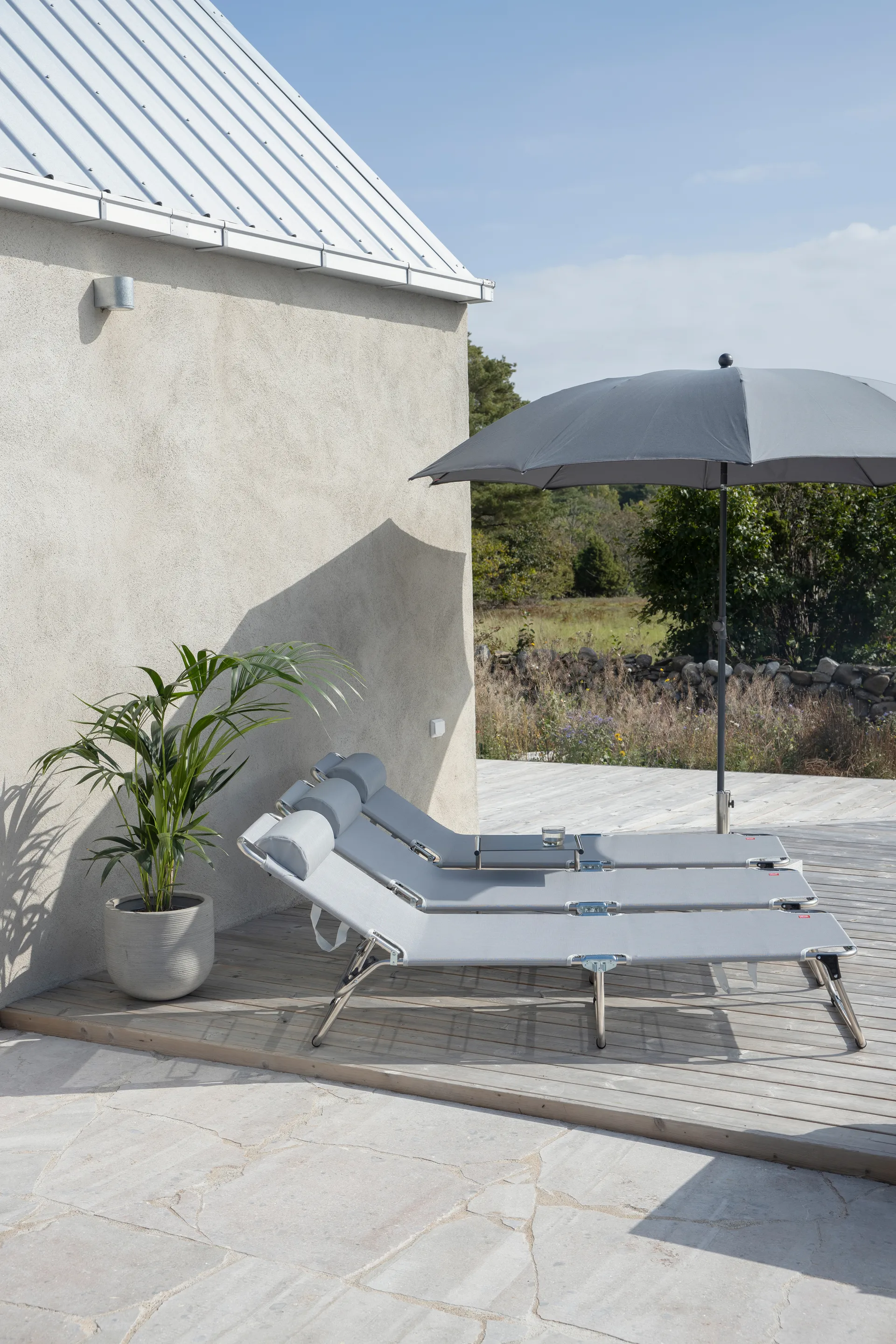 Amigo/Samba nackkudde, Textaline grey Fiam