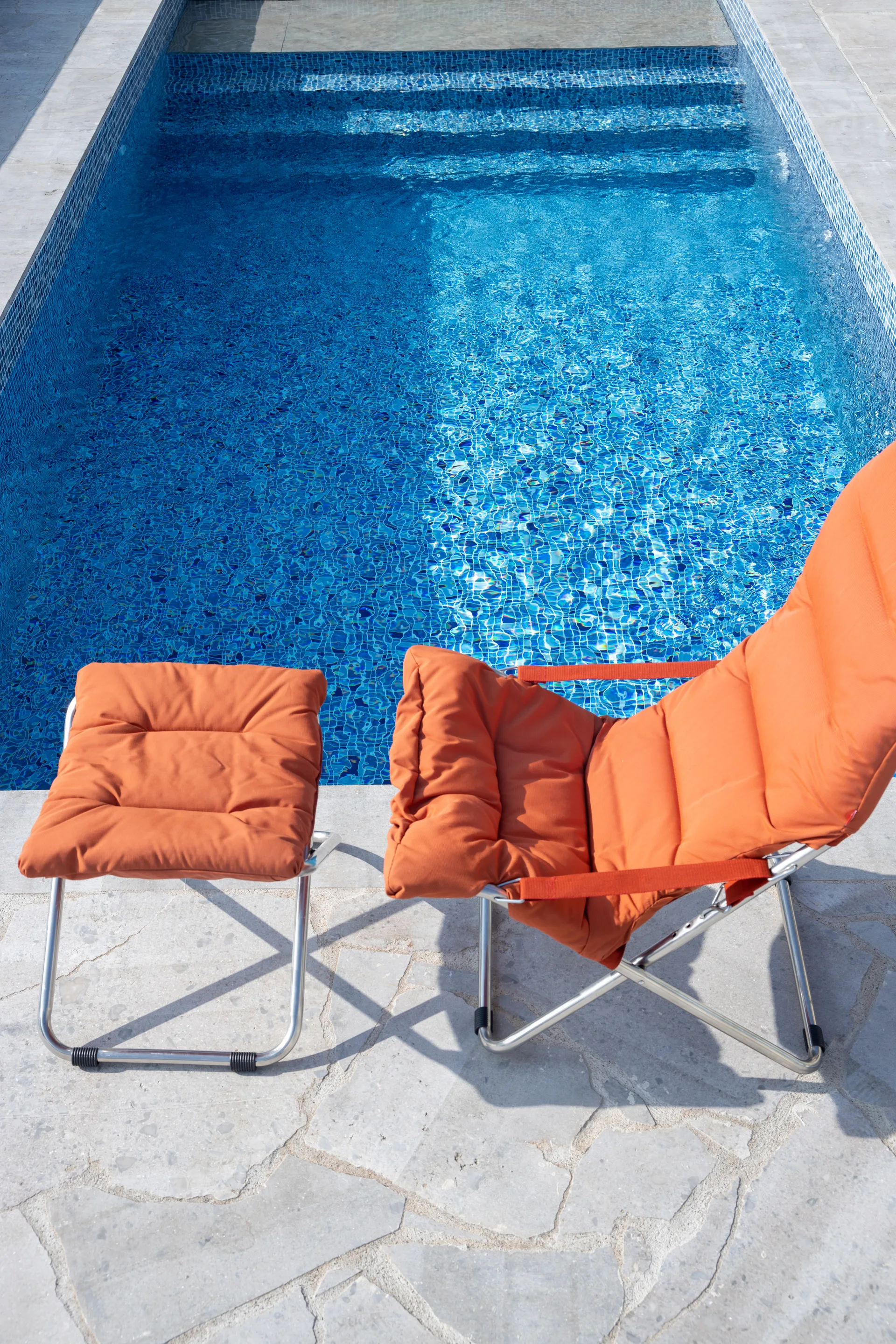 Fiesta Soft solstol, Orange-aluminium Fiam