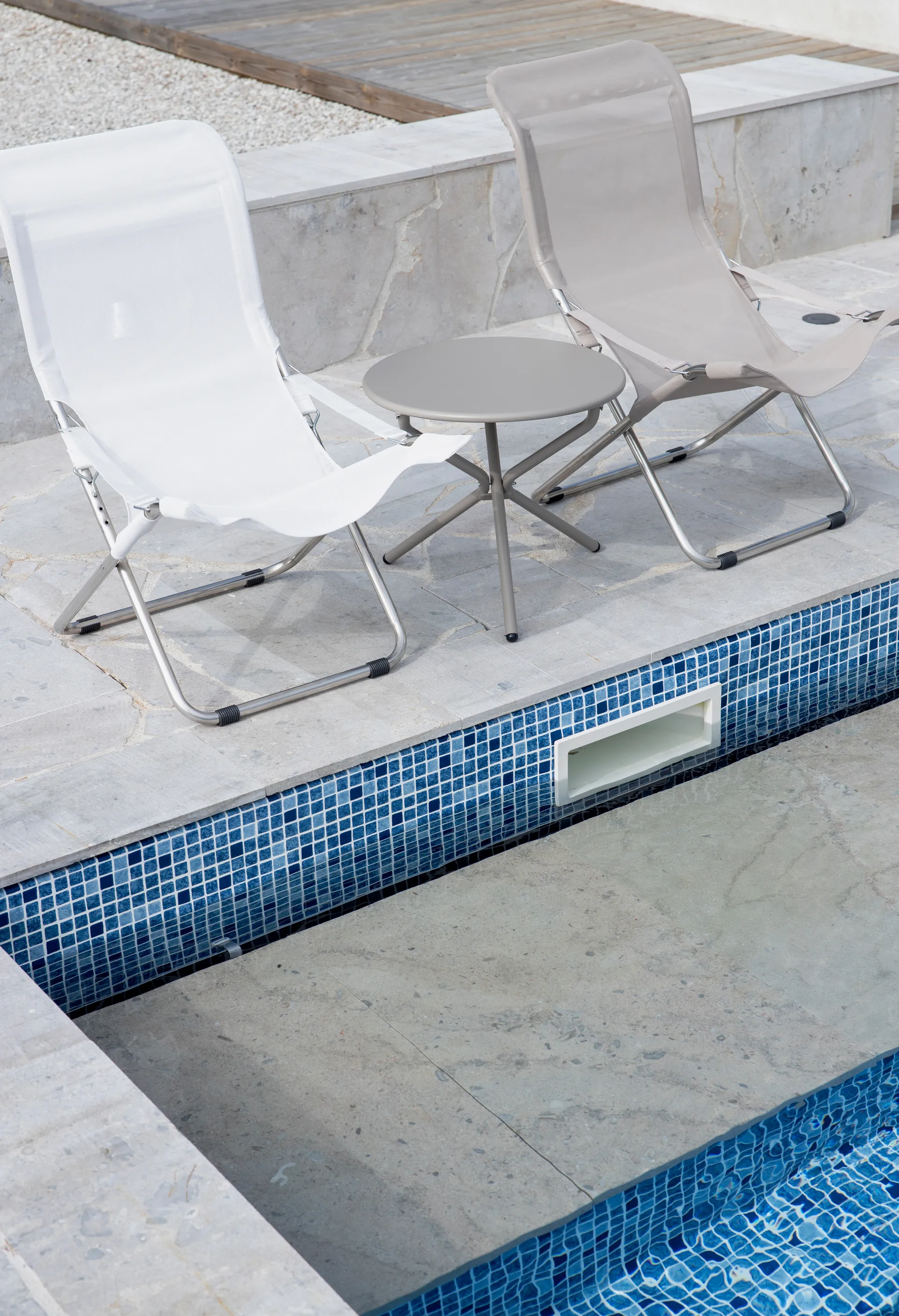 Fiesta solstol, White-beige Fiam