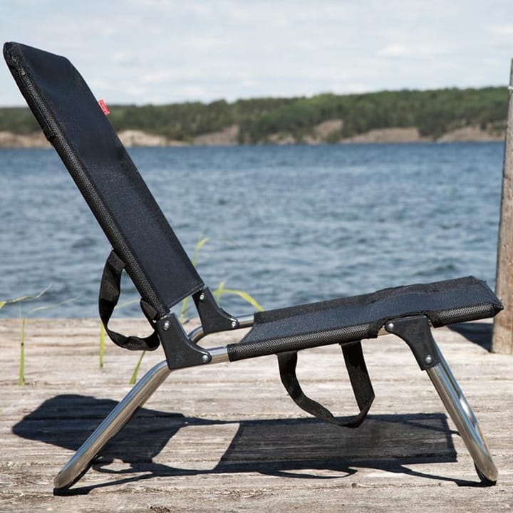 Quick solstol, Textaline black-aluminium Fiam