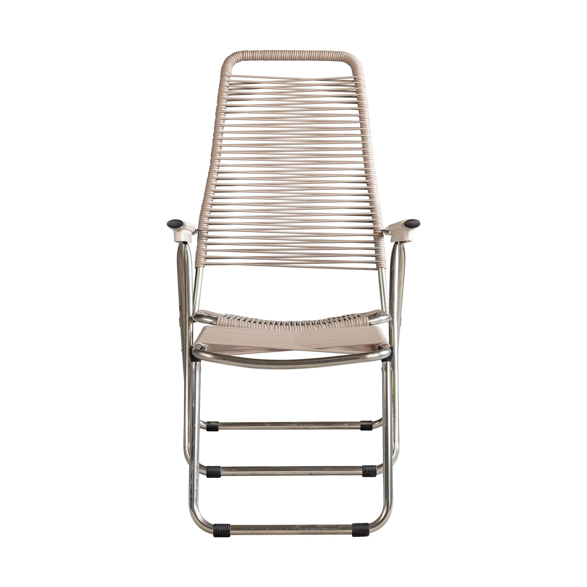 Spaghetti solstol med fotstöd, Taupe Fiam