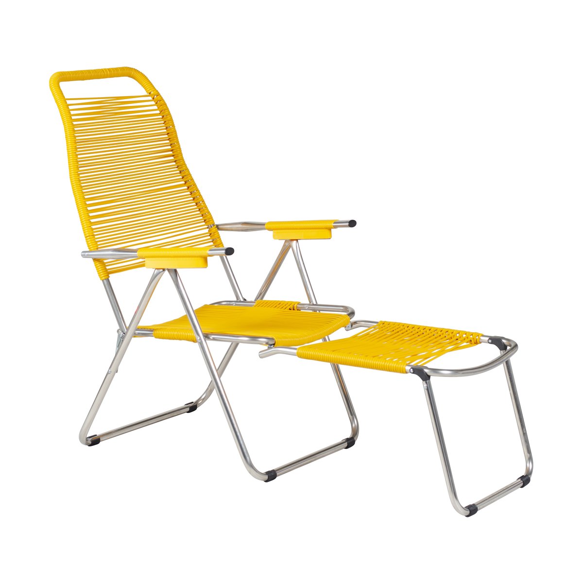 Fiam Spaghetti solstol med fotstöd Yellow | Skandinavisk Design | Solsängar & solstolar | Gul