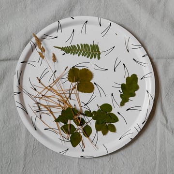 Barr bricka Ø38 cm - Svart-vit - Fine Little Day