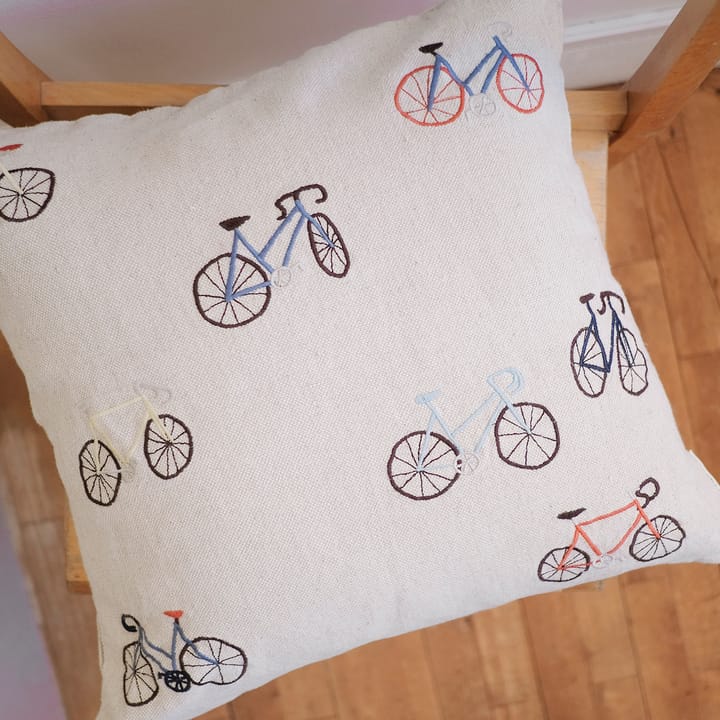 Bicycles kuddfodral 48x48 cm - Beige - Fine Little Day