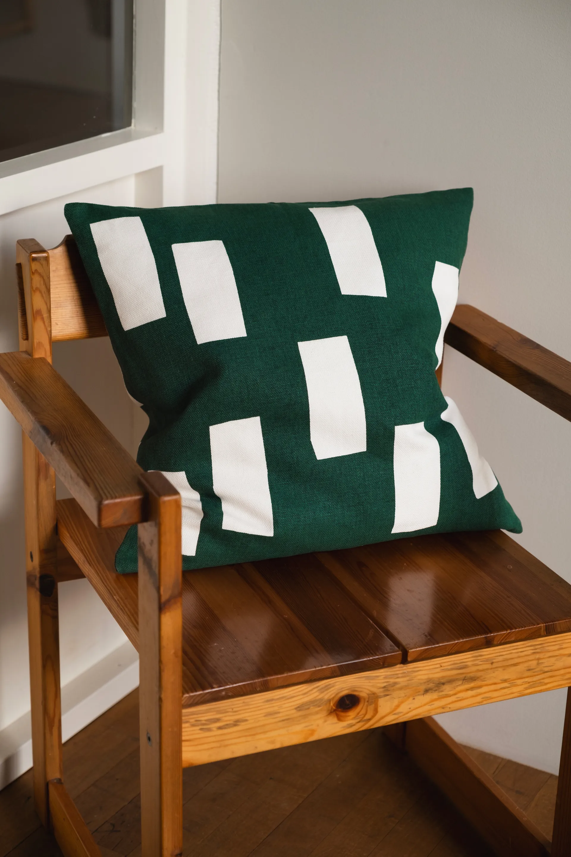 Block kuddfodral 48x48 cm, Green Fine Little Day