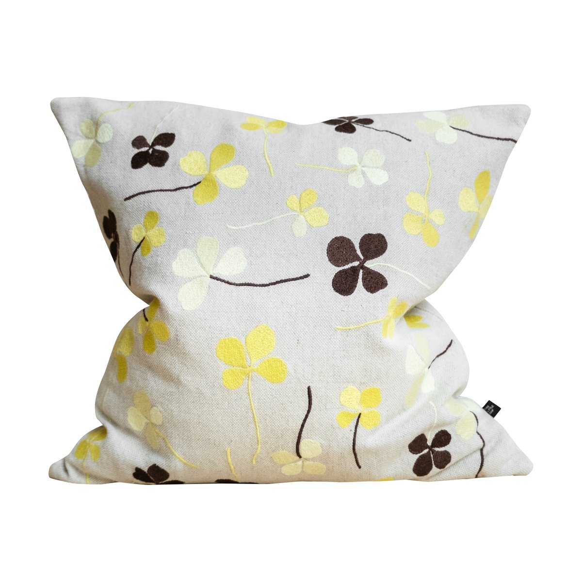 Fine Little Day Clover kuddfodral 48x48 cm Yellow | Skandinavisk Design | Kuddfodral | Gul