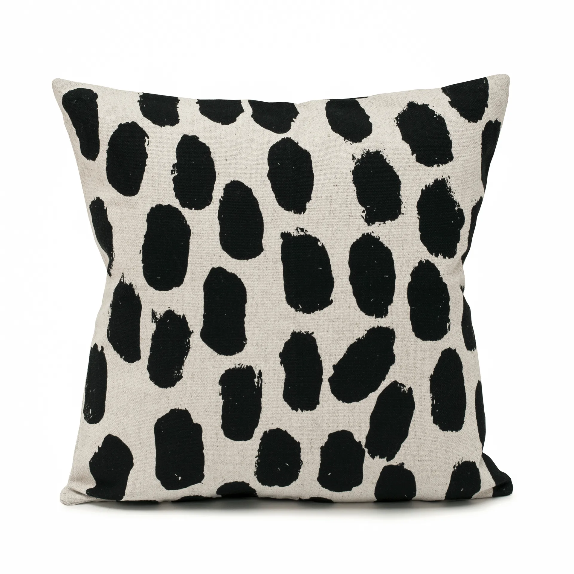 Dots kuddfodral 48x48 cm, Beige-svart Fine Little Day