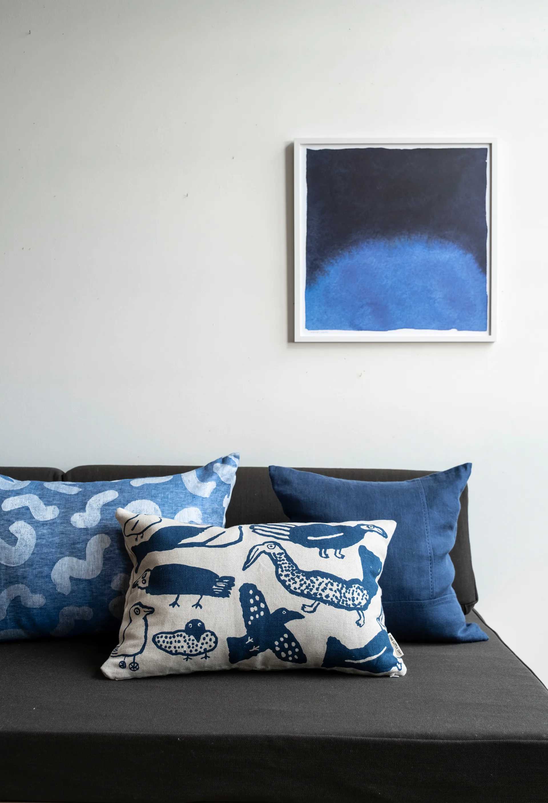 Dyeforindigo kuddfodral 48x48 cm, Blå Fine Little Day