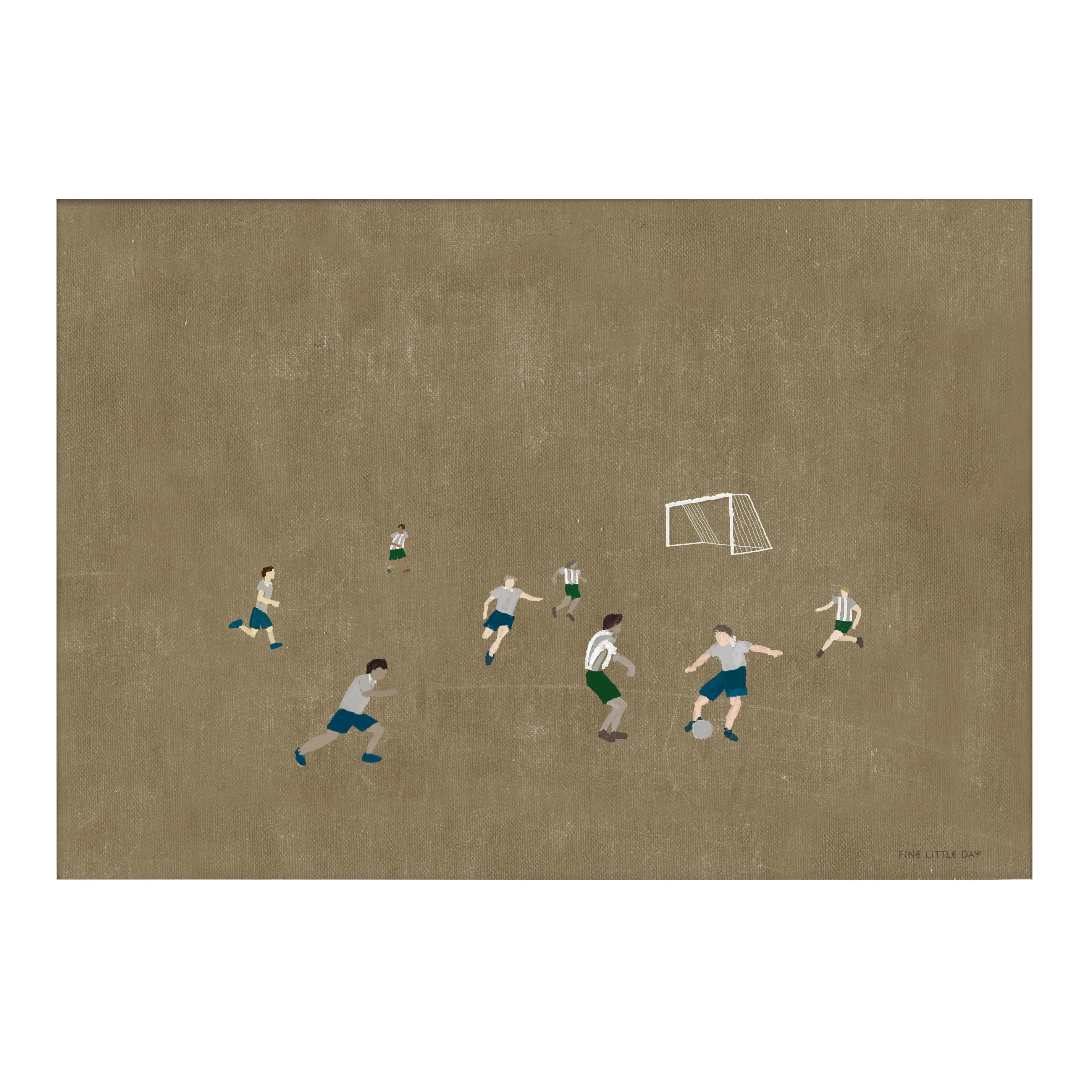 Fotboll poster 50x70 cm, Brun