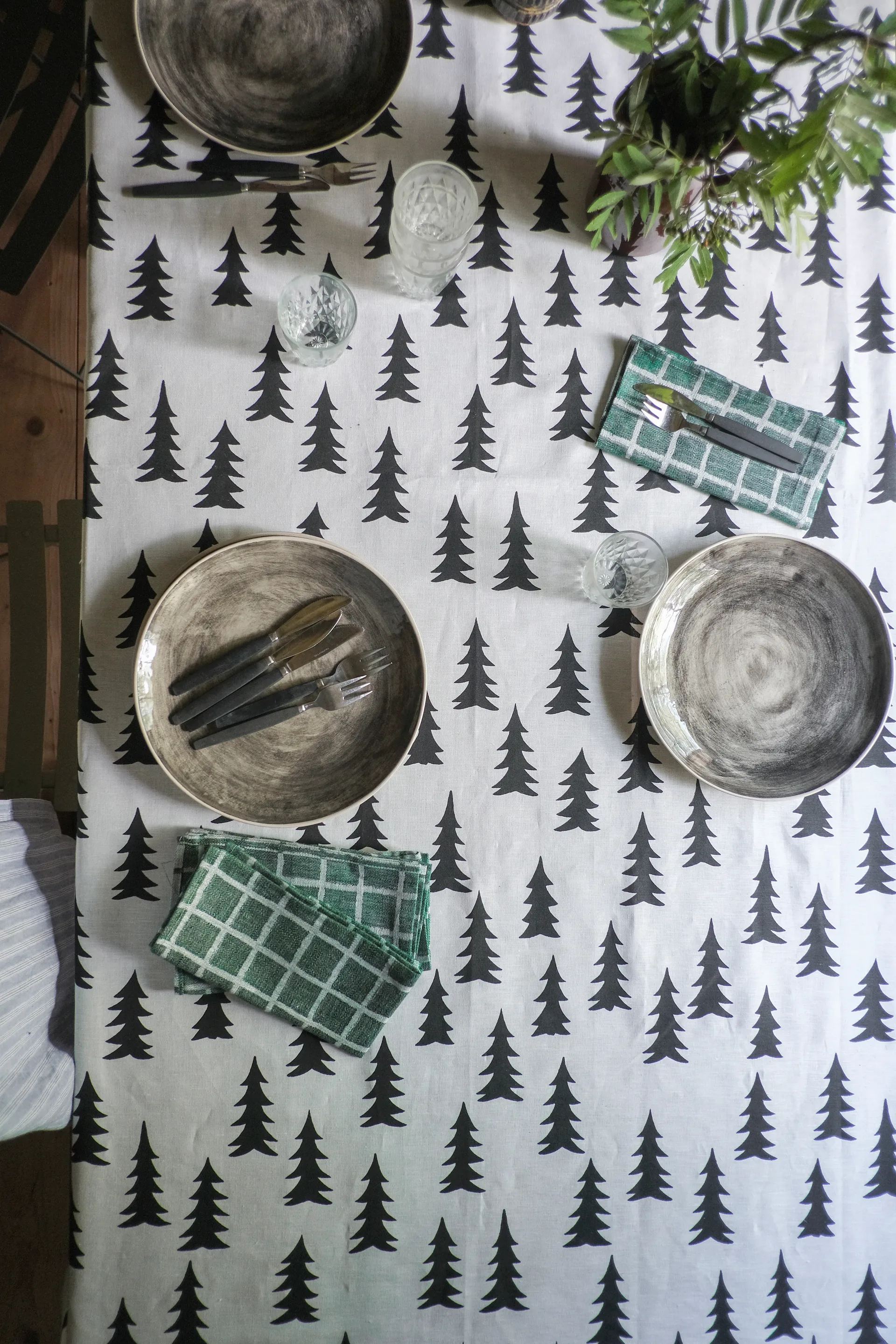 Gran duk, vit-svart Fine Little Day