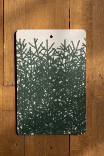 Granris skärbräda 21x31 cm - Vit-grön - Fine Little Day