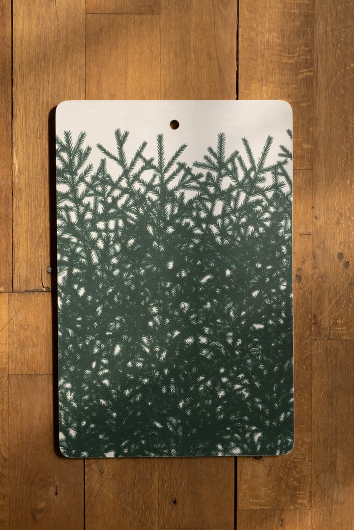Granris skärbräda 21x31 cm - Vit-grön - Fine Little Day
