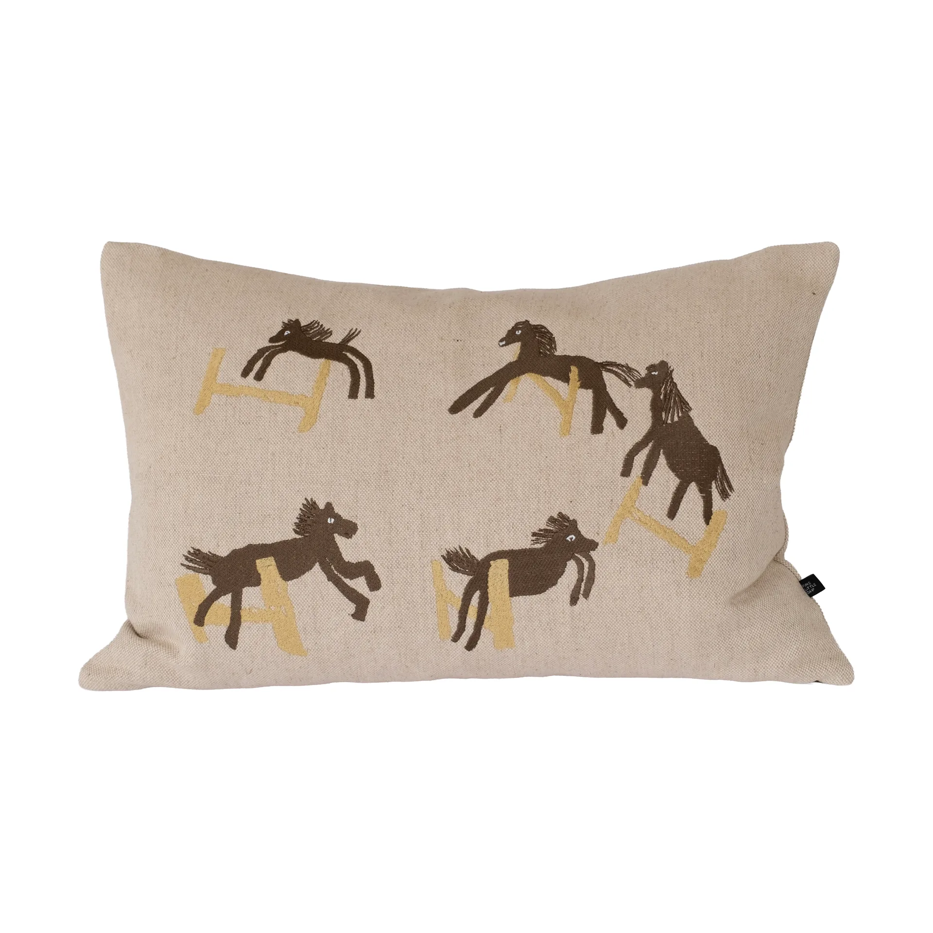 Jumping horse kuddfodral 38x58 cm, Natur Fine Little Day