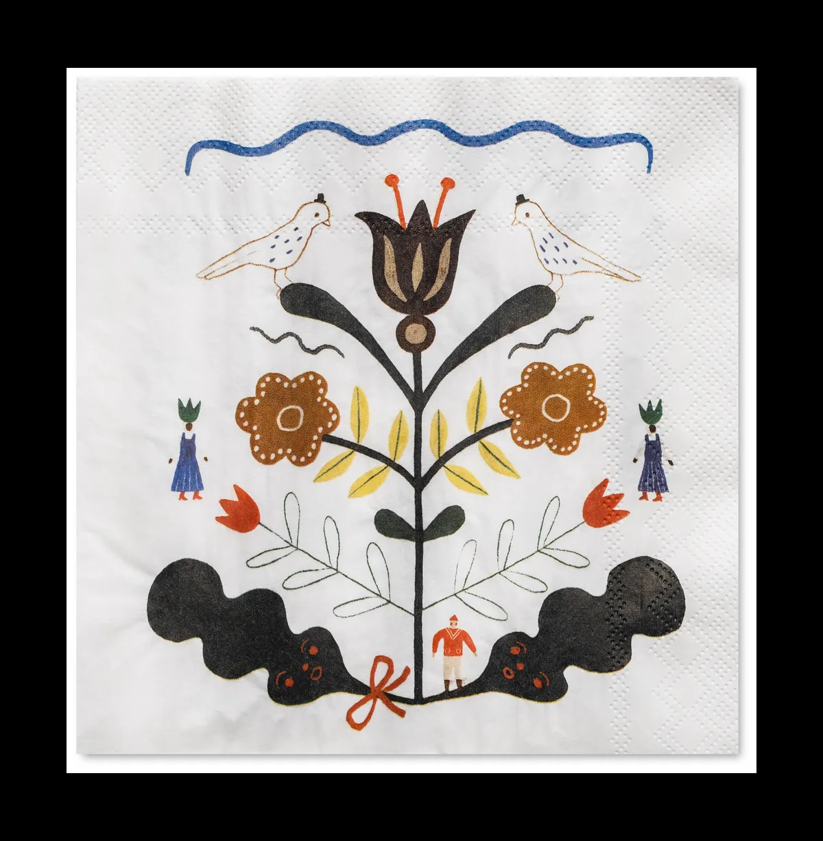 Fine Little Day Kurbits servett 33x33 cm 25-pack Vit-multi