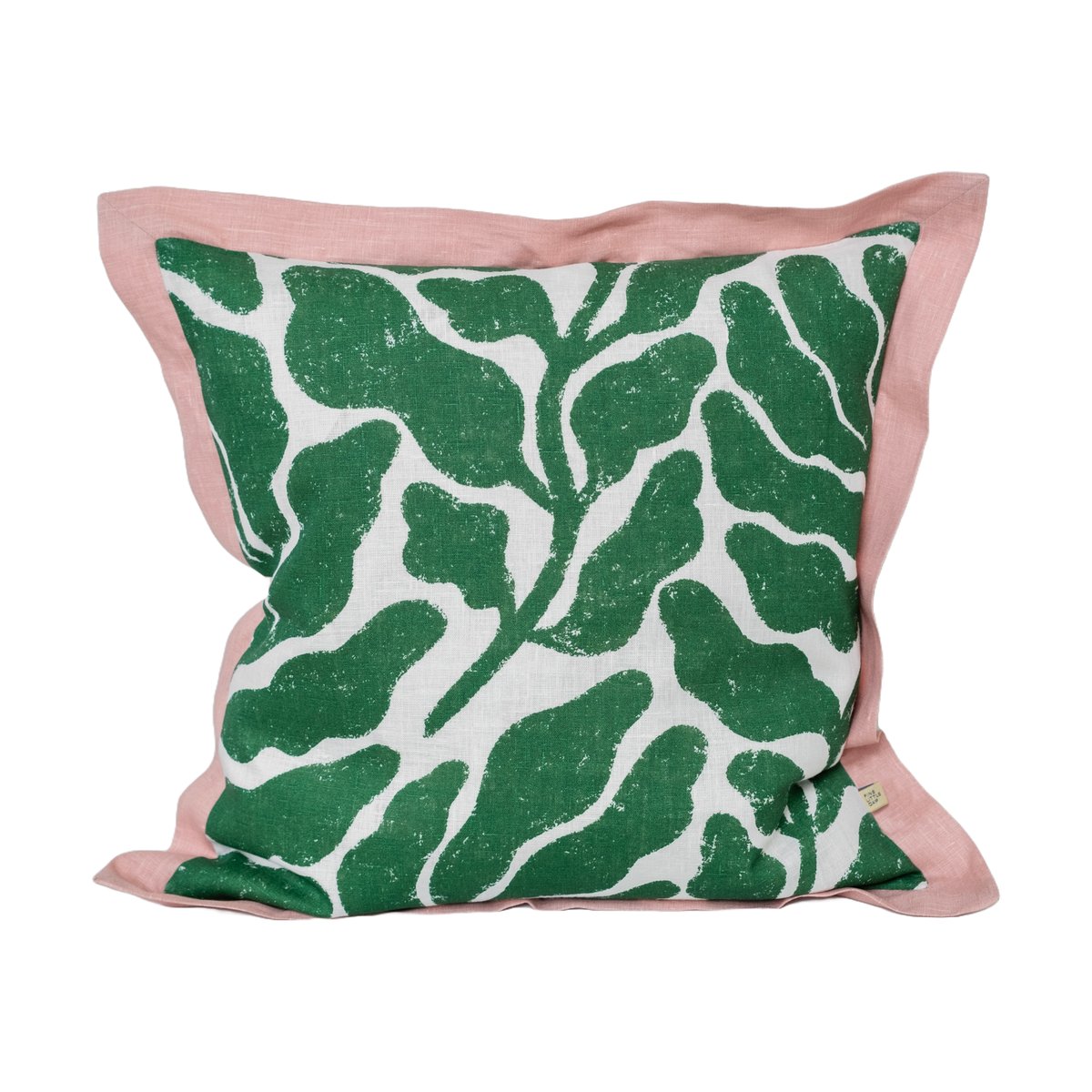 Fine Little Day Leaves kuddfodral konstraterande vinge 48x48 cm Green-pink
