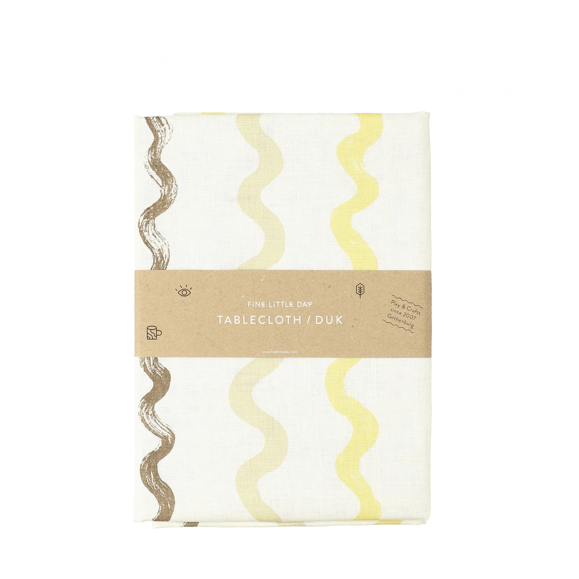 Randig bordsduk 149x250 cm, White-yellow Fine Little Day