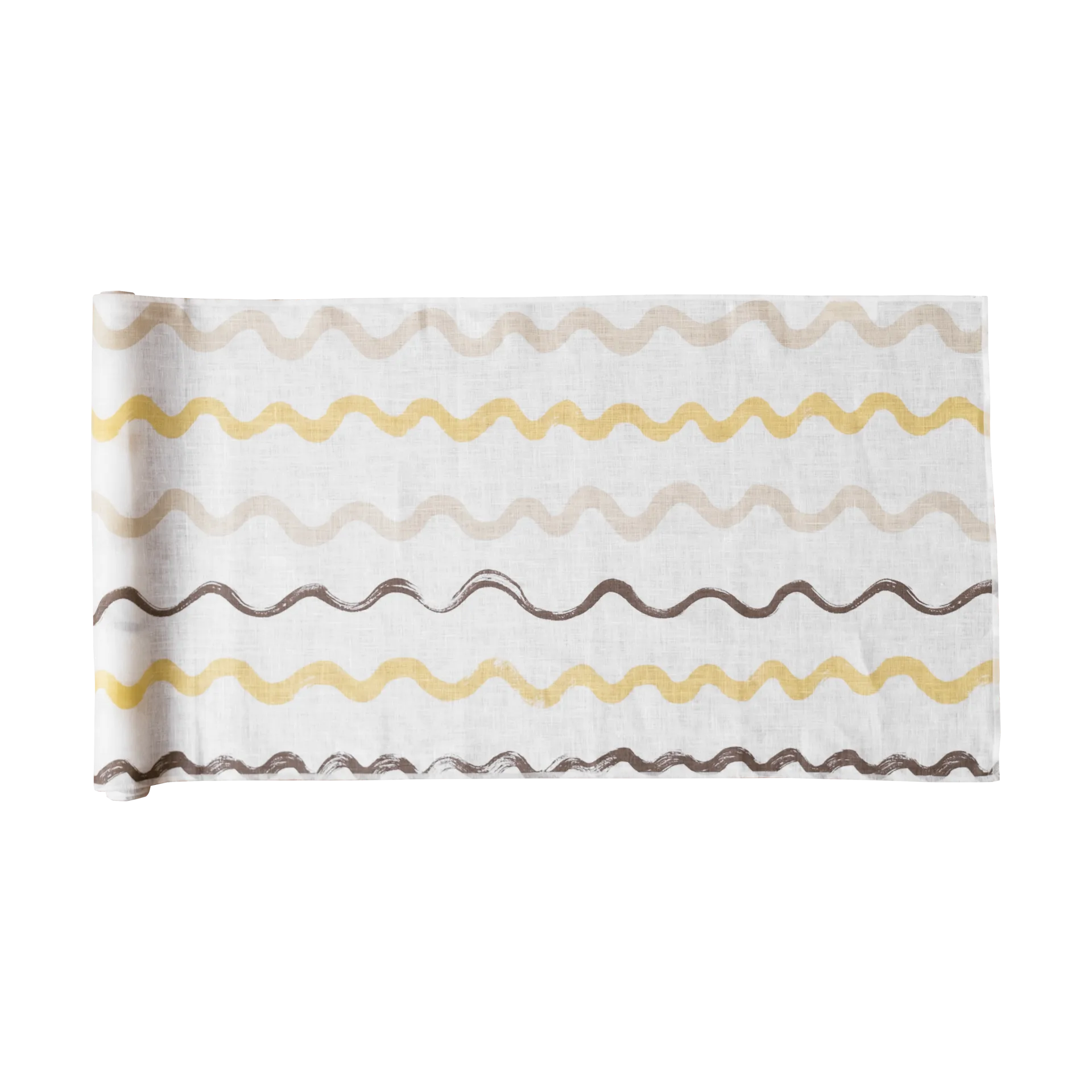 Randig bordslöpare 45x150 cm, White-yellow Fine Little Day