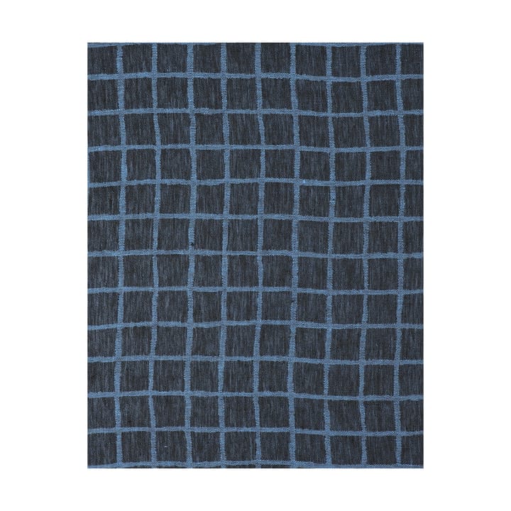 Rutig jacquardvävd bordsduk 147x147 cm - Blue-black - Fine Little Day