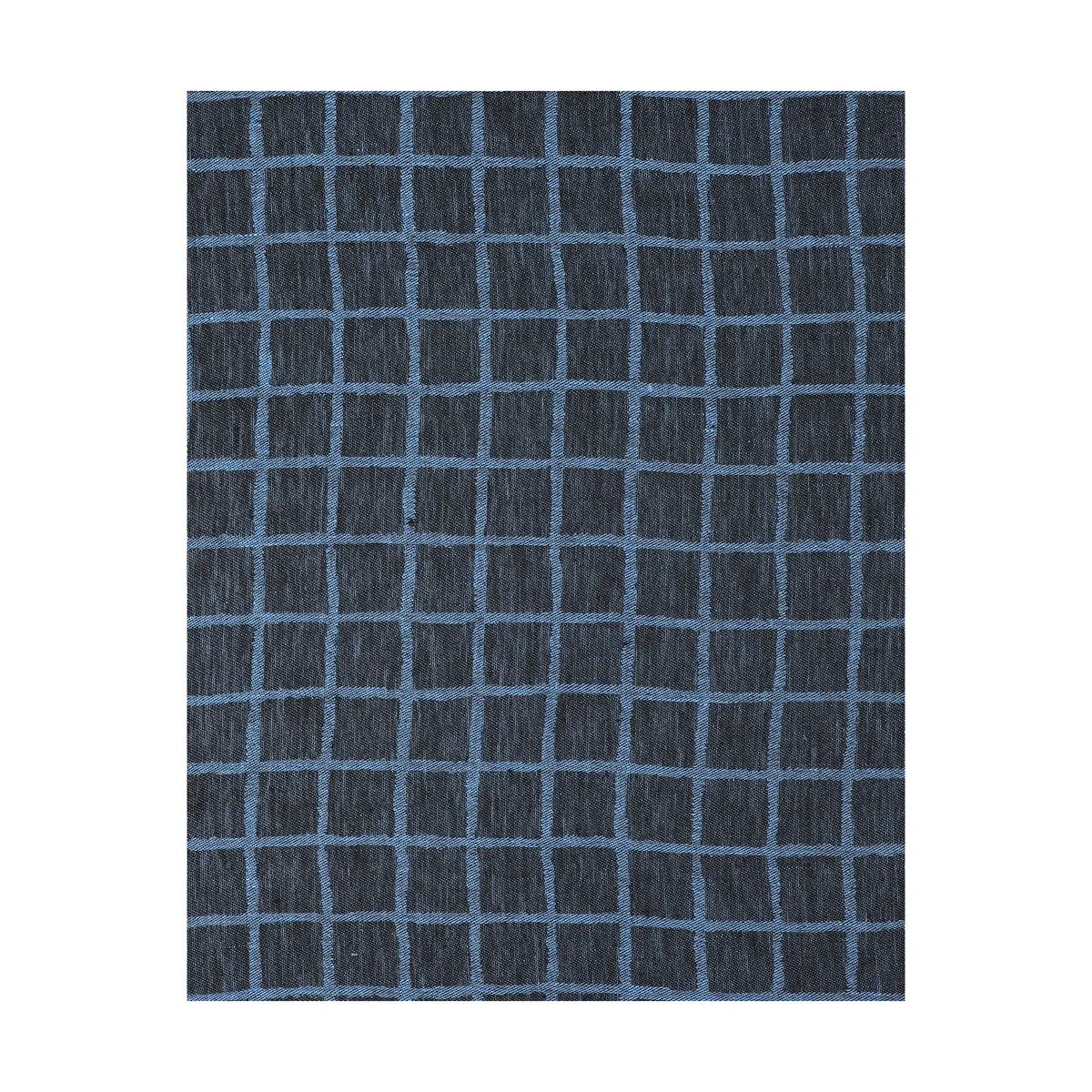 Fine Little Day Rutig jacquardvävd bordsduk 147x147 cm Blue-black
