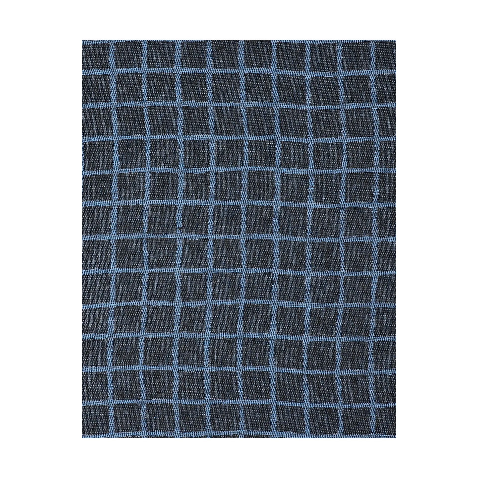 Rutig jacquardvävd bordsduk 147x250 cm, Blue-black Fine Little Day