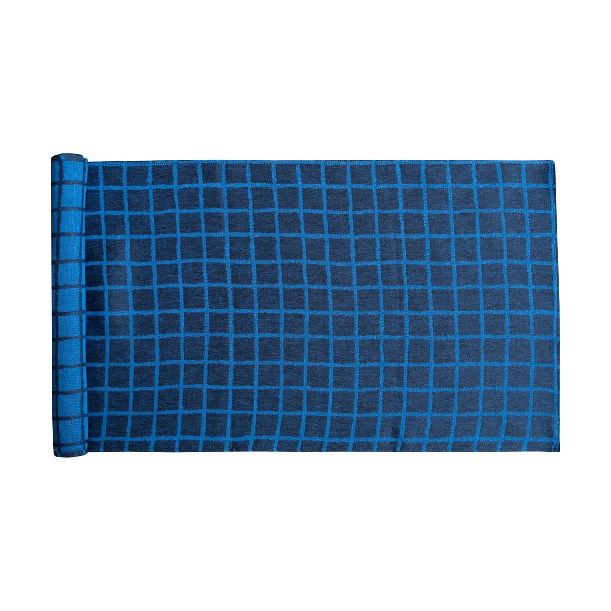 Fine Little Day Rutig jacquardvävd bordslöpare 45x150 cm Blue-black
