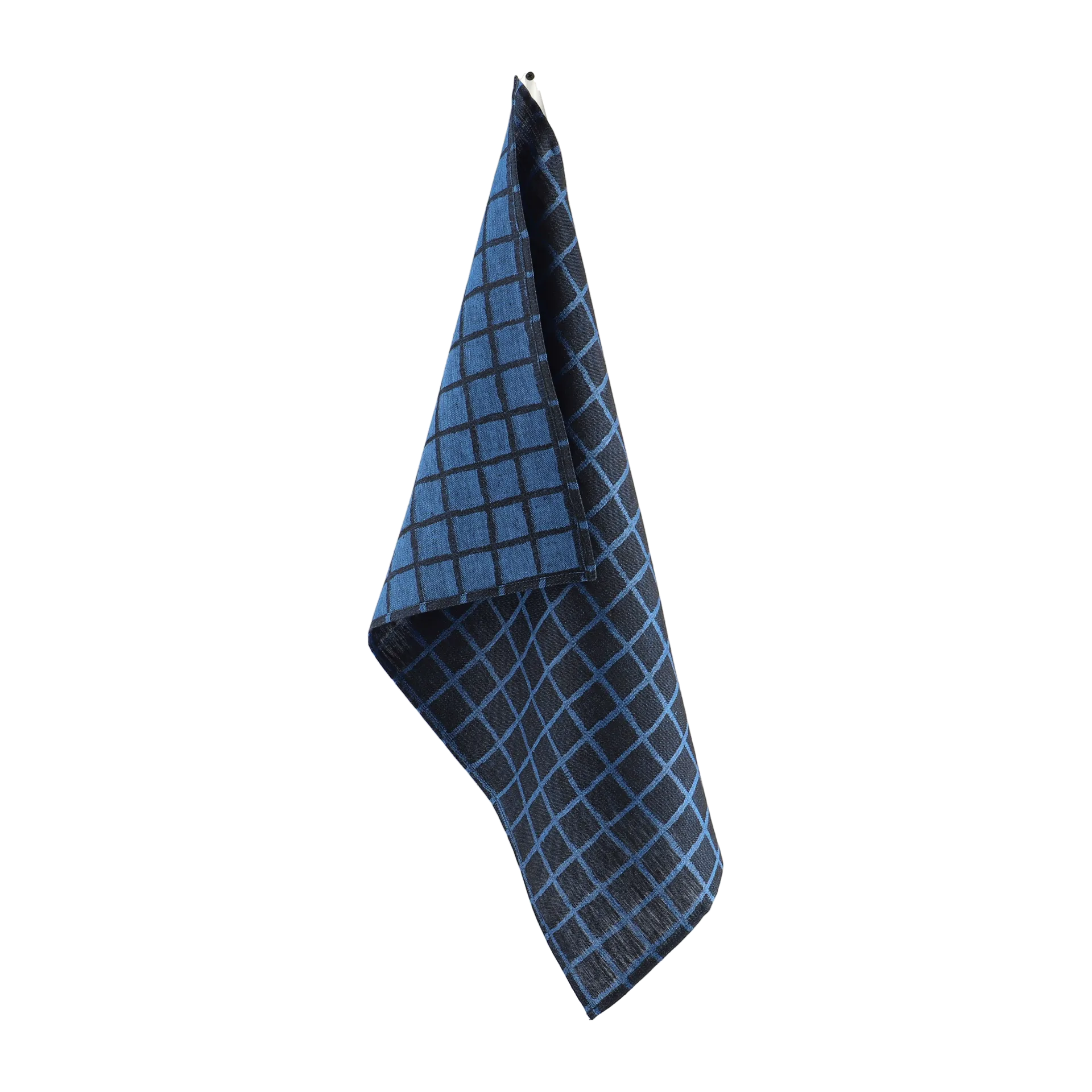 Rutig jacquardvävd kökshandduk 47x70 cm, Blue-black Fine Little Day