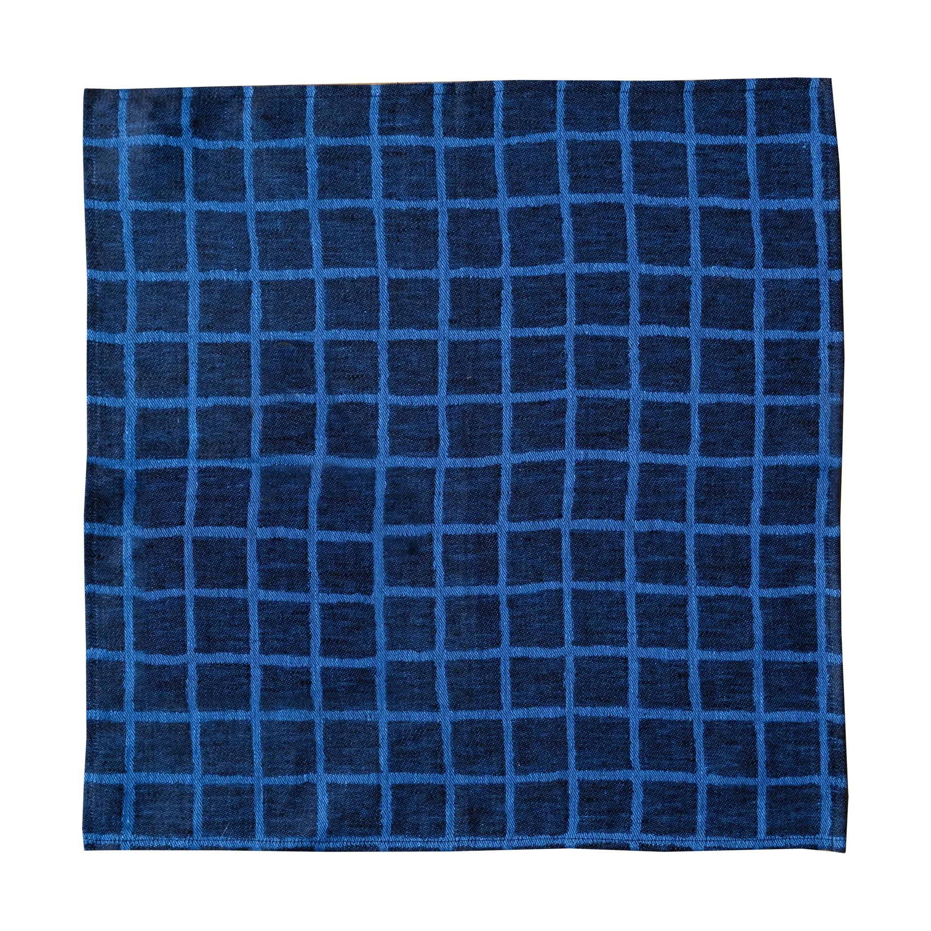 Rutig jacquardvävd servett 2-pack, Blue-black Fine Little Day