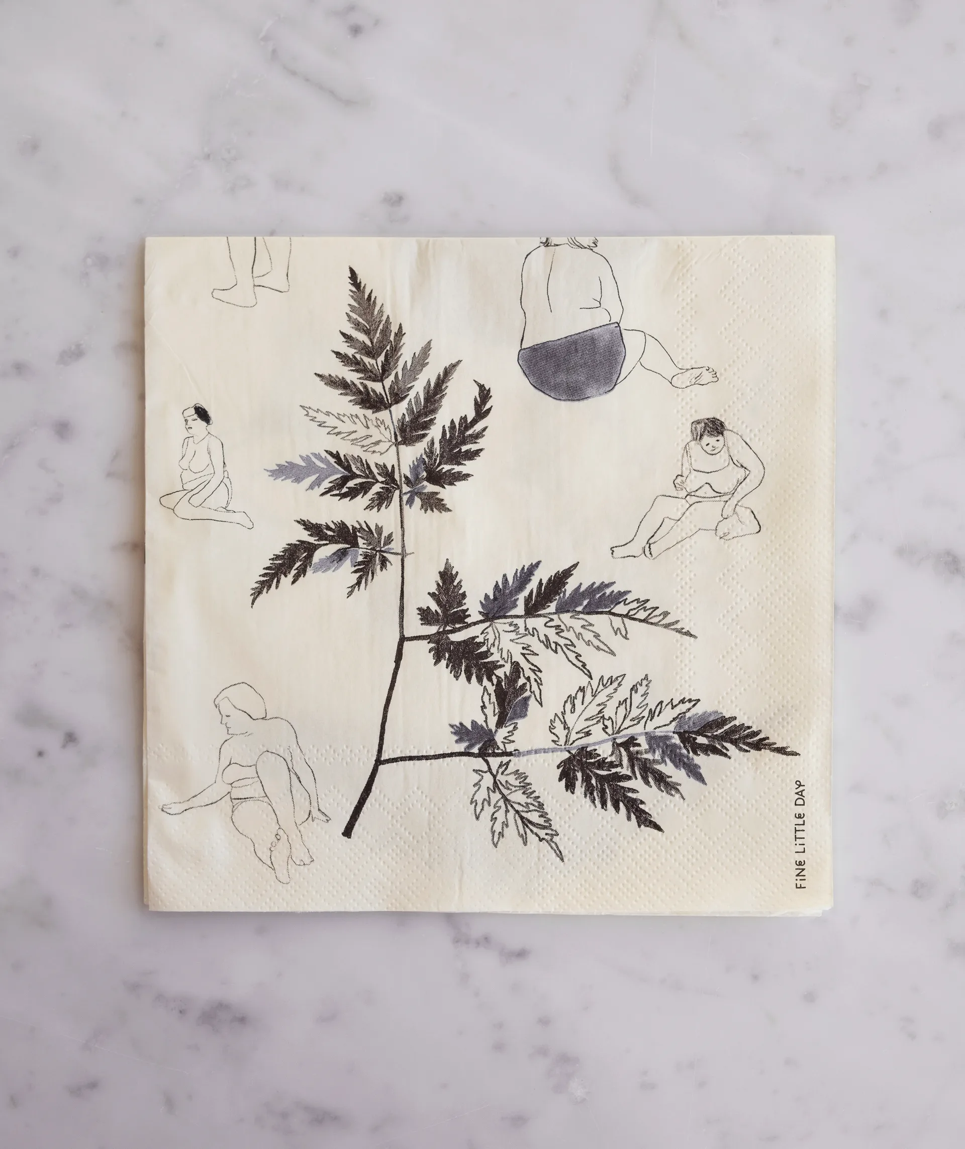 Saltholmen servett 25-pack, Gul-grå Fine Little Day