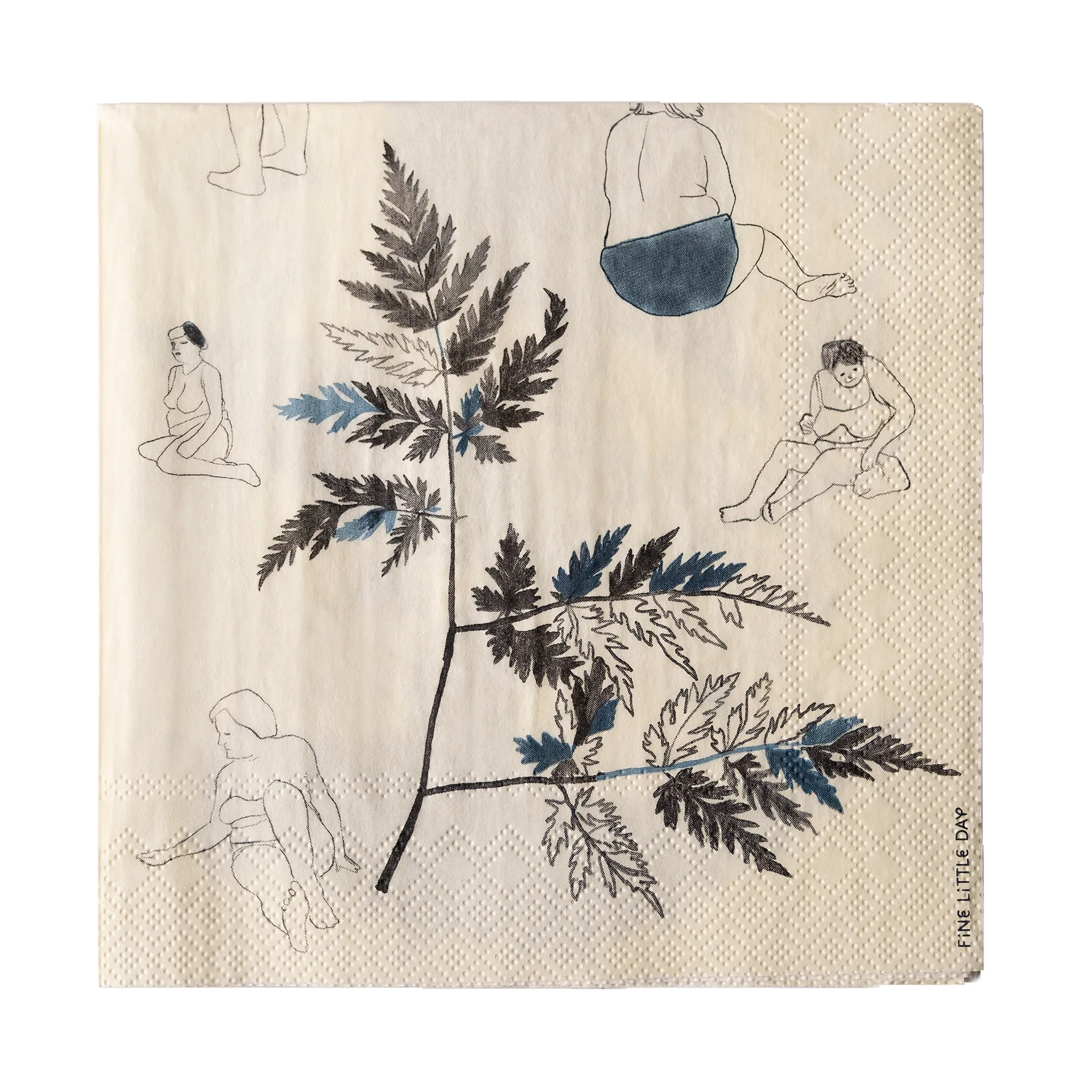 Saltholmen servett 25-pack, Gul-grå Fine Little Day